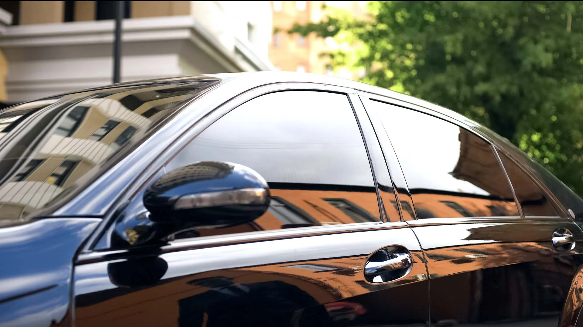 Professional window tinting with premium ceramic film